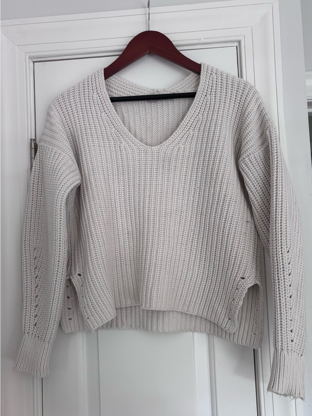 Everlane White Chunky Knit Sweater